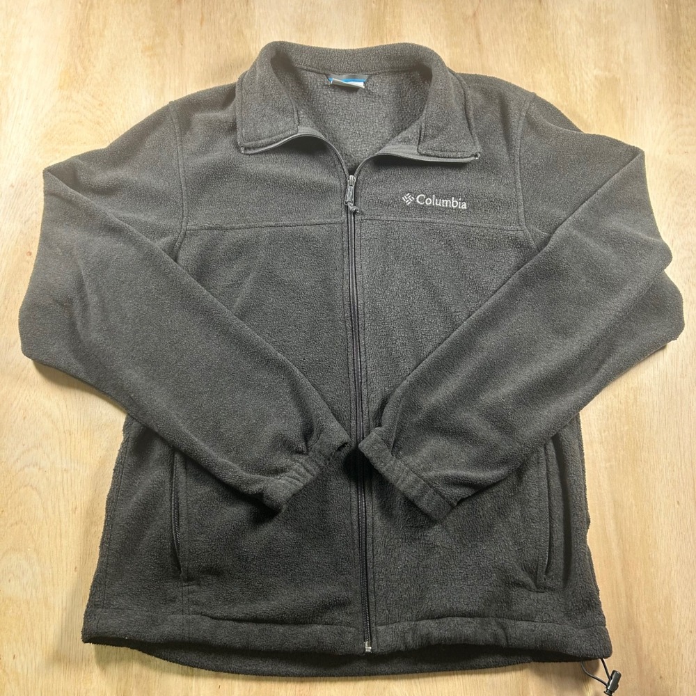 Columbia Benton Springs Fleece Jacket Womens Medium Gray Full Zip Soft Outdoor